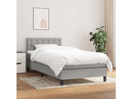Box spring postel s matrací 90x200 cm textil [3140345]
