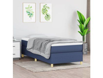 Rám postele s boxspringem 90 x 190 cm textil [3120927] (Barva Modrá)