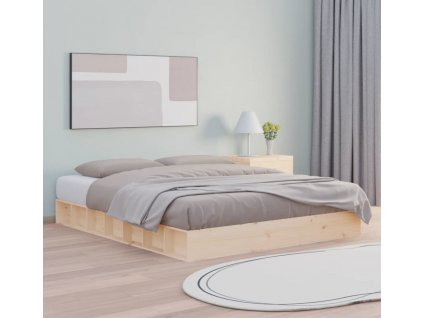 Rám postele 120 x 200 cm masivní dřevo [820681]