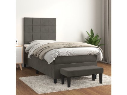 Box spring postel s matrací 80 x 200 cm samet [3137813]