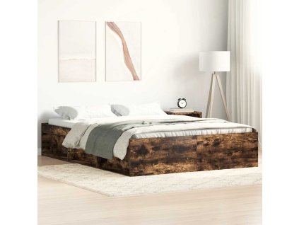 Rám postele 135 x 190 cm Double [3203912] (Barva Kouřový dub)