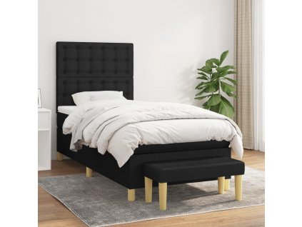 Box spring postel s matrací 90x190 cm textil [3137439]
