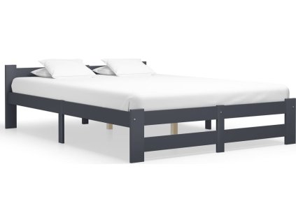 Rám postele bez matrace masiv borovice 120x200 cm [322021] (Barva Tmavě šedá)