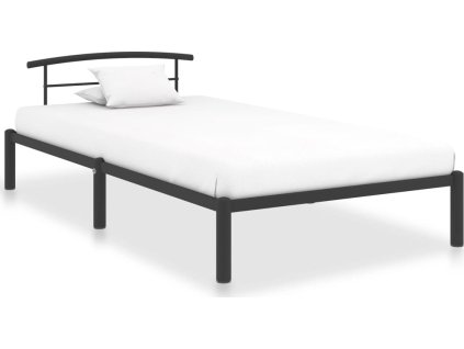 Rám postele kov 100 x 200 cm [284657] (Barva Černá)