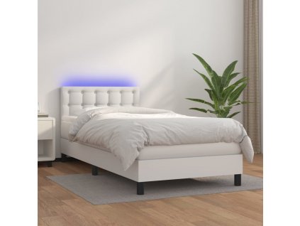 Box spring postel s matrací a LED 80x200 cm umělá kůže [3134190]