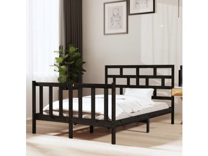 Rám postele masivní borovice 135 x 190 cm Double [3101325] (Barva Šedá)