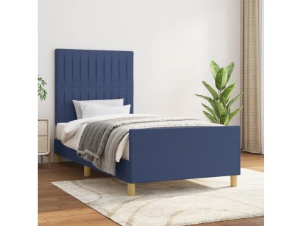 Rám postele bez matrace 100x200 cm textil [3125201] (Barva Modrá)