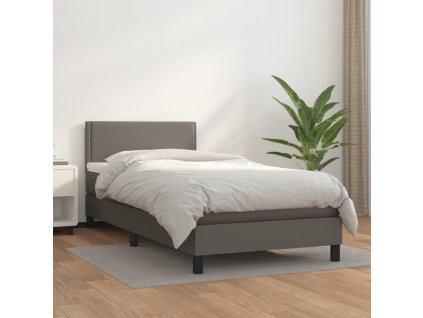 Box spring postel s matrací 90x200 cm umělá kůže [3141045]
