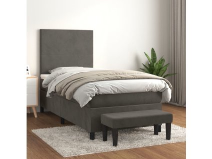 Box spring postel s matrací 100x200 cm samet [3137708]