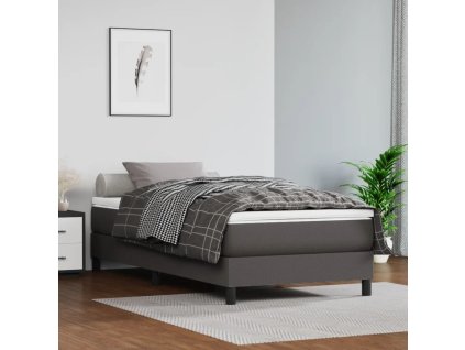 Rám postele s boxspringem 80 x 200 cm umělá kůže [3120668] (Barva Šedá)