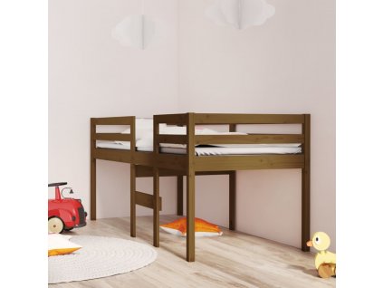 Patrová postel 90 x 200 cm masivní borové dřevo [821607]