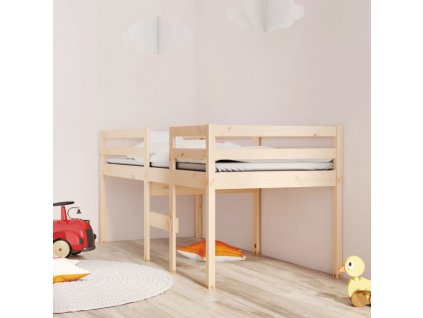 Patrová postel 90 x 190 cm masivní borové dřevo [821618]
