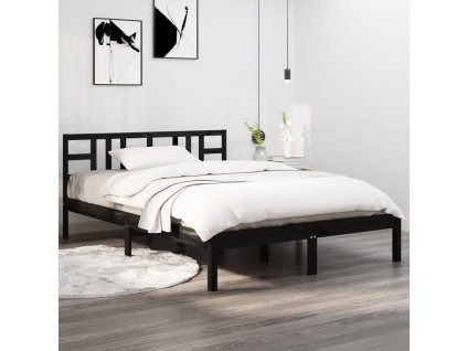Rám postele masivní dřevo 135 x 190 cm dvojlůžko [3105384]