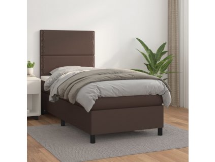 Box spring postel s matrací 90x200 cm umělá kůže [3142763]