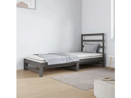 Výsuvná postel 2x (90 x 190) cm masivní borovice [3124749]