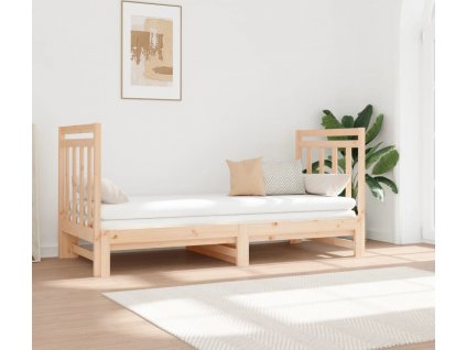 Výsuvná postel 2x (90 x 190) cm masivní borovice [3124775]