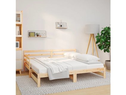 Výsuvná postel 2x (90 x 190) cm masivní borovice [814659]