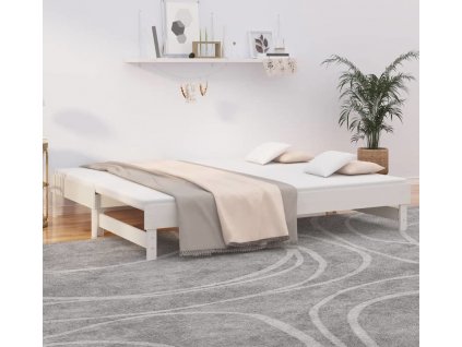 Výsuvná postel 2x (80 x 200) cm masivní borovice [823385]