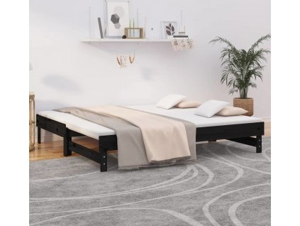 Výsuvná postel 2x (90 x 190) cm masivní borovice [823393]