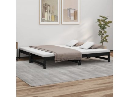 Výsuvná postel 2x (100 x 200) cm masivní borovice [823403]