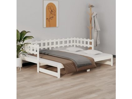 Výsuvná postel 2x (80 x 200) cm masivní borovice [820767]