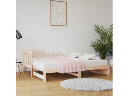 Výsuvná postel 2x (90 x 190) cm masivní borovice [820746]