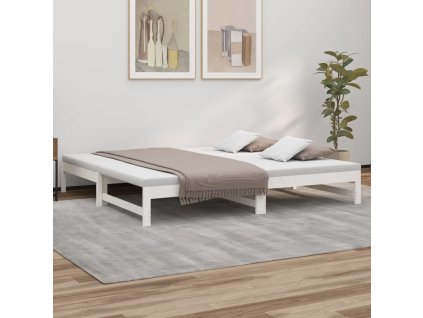 Výsuvná postel 2x (80 x 200) cm masivní borovice [823410]