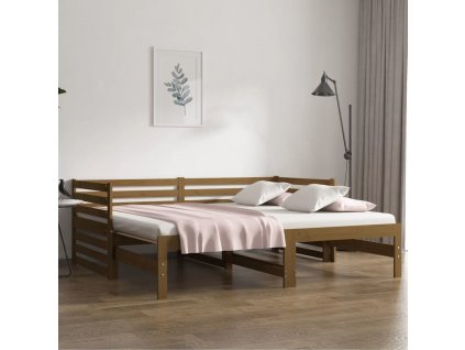 Výsuvná postel 2x (80 x 200) cm masivní borovice [814710]