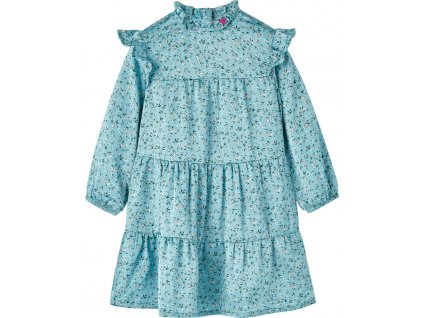 Dětské šaty s dlouhým rukávem modré 116 [14326]