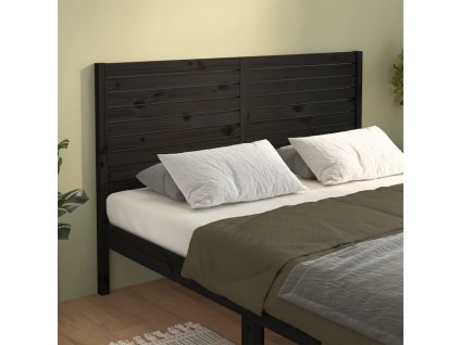 Čelo postele 141 x 4 x 100 cm masivní borovice [819019] (Barva Černá)