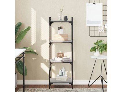 Knihovna se 4 policemi 40x30x120 cm kompozitní dřevo [837635] (Barva Šedá sonoma)