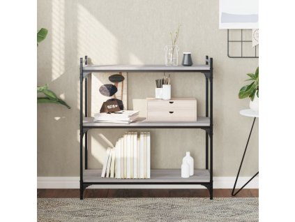 Knihovna se 3 policemi 80x30x86 cm kompozitní dřevo [837668] (Barva dub sonoma)