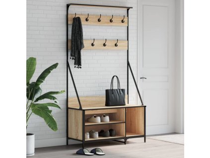 Stojan na oblečení s prostorem pro obuv 100x41x184 cm [837868] (Barva dub sonoma)