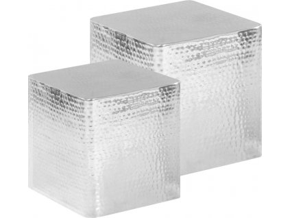 Konferenční stolky 2 ks stříbrné hliníkové [246504]