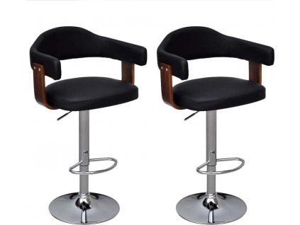 Barové stoličky 2 ks ohýbané dřevo [241690]