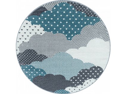 Dětský kusový koberec Bambi 820 blue kruh