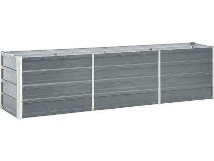 Vyvýšený záhon pozinkovaná ocel 240 x 40 x 45 cm [47044] (Barva Šedá)