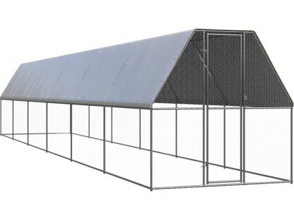 Venkovní klec pro kuřata 2x12x2 m pozinkovaná ocel [3154375]