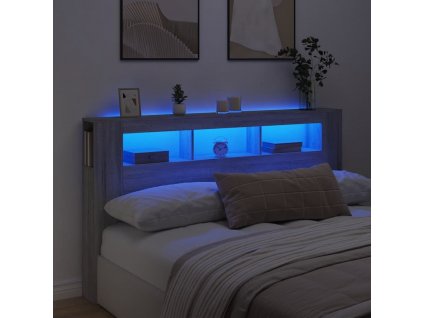 Čelo postele s LED 180 x 18,5 x 103,5 cm kompozit [837363]