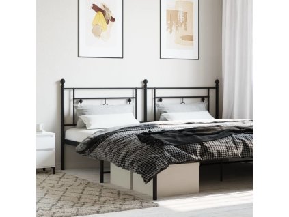 Kovové náhradní čelo postele 193 cm [374376] (Barva Černá)