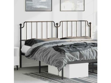 Kovové náhradní čelo postele 193 cm [373924] (Barva Černá)