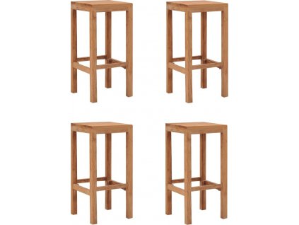 Barové stoličky 4 ks masivní teakové dřevo [287233]