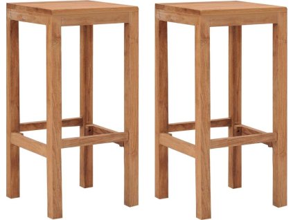 Barové stoličky 2 ks masivní teakové dřevo [287232]