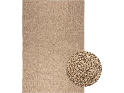 Koberec ZIZUR 200x290cm jutový vzhled interiér exteriér [364842] (Barva Hnědá)