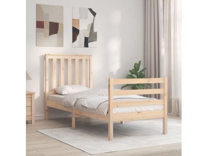 Rám postele s čelem Small Single masivní dřevo [3194206]