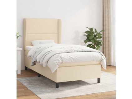 Box spring postel s matrací 90x200 cm textil [3127858]
