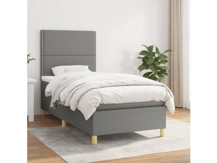 Box spring postel s matrací 90x200 cm textil [3142230]