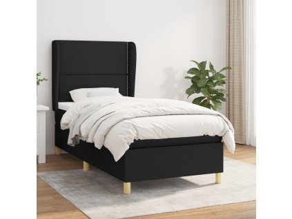 Box spring postel s matrací 90x200 cm textil [3128418]