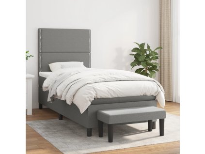 Box spring postel s matrací 90x190 cm textil [3136478]