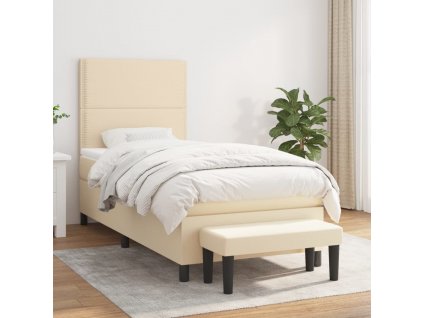 Box spring postel s matrací 90x200 cm textil [3136490]